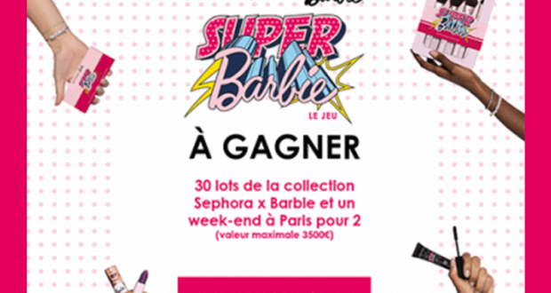 30 lots de la collection Sephora X Barbie offerts