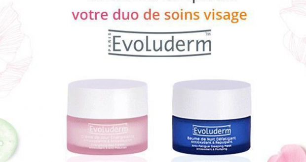 75 Duos de soins visage Evoluderm offerts