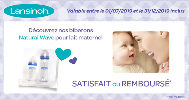 Biberon Natural Wave Lansinoh 100% Remboursé