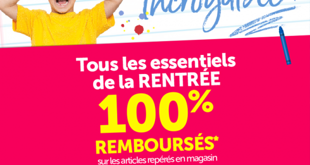 Gifi Fournitures scolaires 100% remboursées