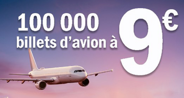 100 000 billets d'avion à 9 €