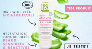 100 Soins nutritifs réparateurs Hydra Aloe Vera SO’BiO étic à tester