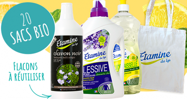 20 sacs avec des produits Etamine du Lys offerts