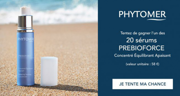 20 sérums Prebioforce de Phytomer offerts