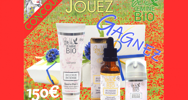 3 lots de 3 produits cosmétiques Belle Oemine bio offerts