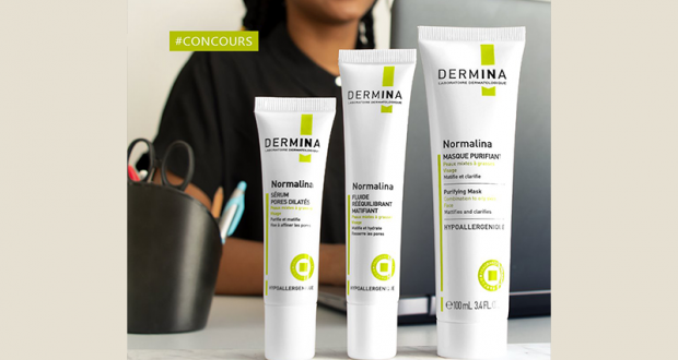 3 lots de 3 produits cosmétiques Dermina offerts