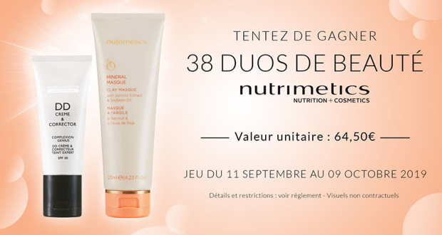 38 duos de beauté Nutrimetics offerts