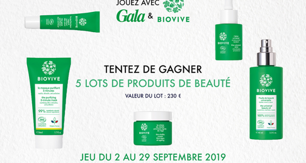 5 lots de produits de beauté Biovive offerts