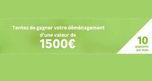 80 déménagements à gagner (Valeur unitaire 1 500 €)