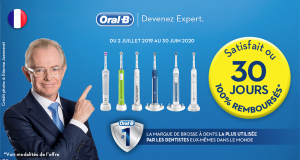 Brosse à dents électrique rechargeable Oral-B 100% remboursée