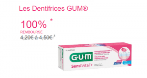 Dentifrice GUM 100% Remboursé