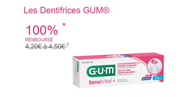 Dentifrice GUM 100% Remboursé