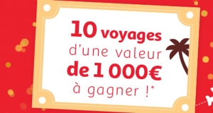 Gagnez 10 bons voyage de 1 000 euros chacun