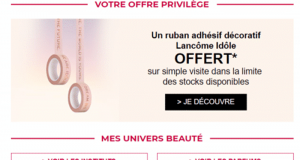 Ruban adhésif décoratif Idôle de Lancôme offert sur simple visite