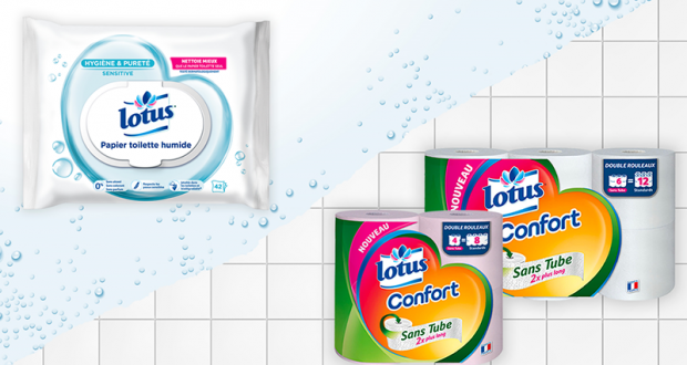 Testez les papiers toilette Lotus Confort et Lotus Sensitive