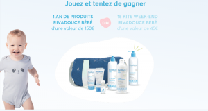 1 an de soins Rivadouce bébé ou 15 kits Rivadouce bébé offerts