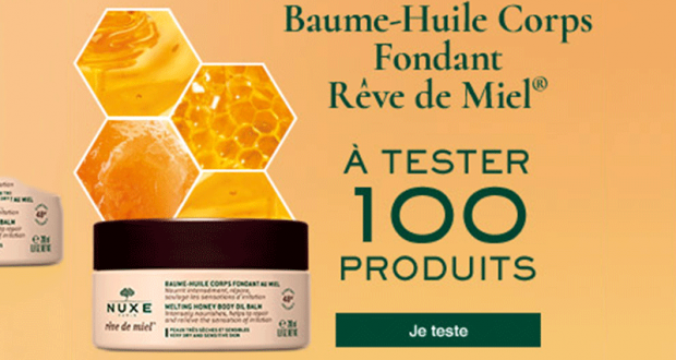 100 Baume-Huile Corps Fondant au Miel Rêve de Miel NUXE à tester