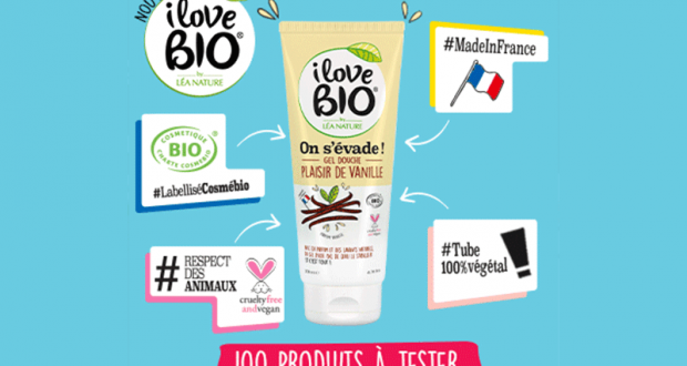 100 Gels Douche Plaisir de Vanille de i love BIO by Léa Nature à tester