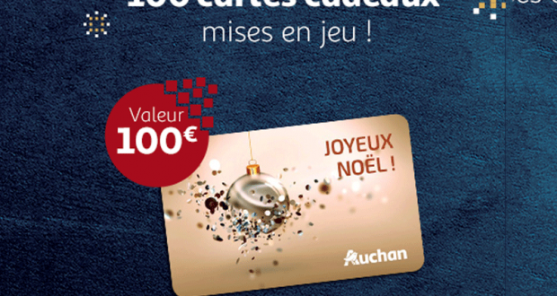 100 cartes cadeaux Auchan de 100€ offertes