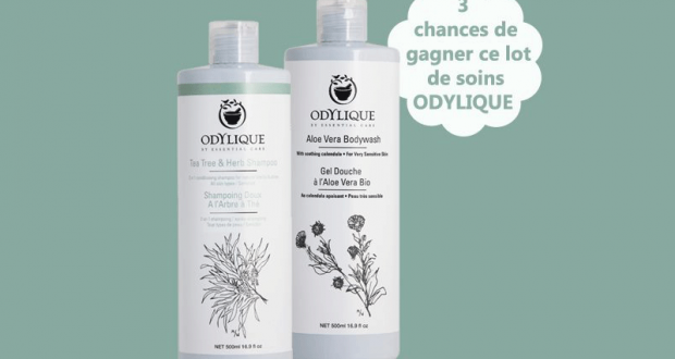 3 lots de shampooing et gel douche Odylique offerts