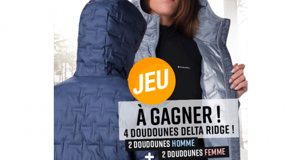 4 doudounes Delta Ridge de Columbia offertes