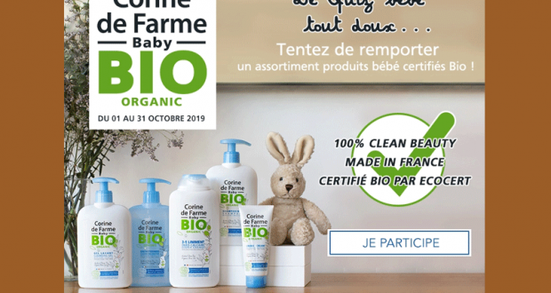 5 assortiments de produits de Baby BIO Corine de Farme offerts