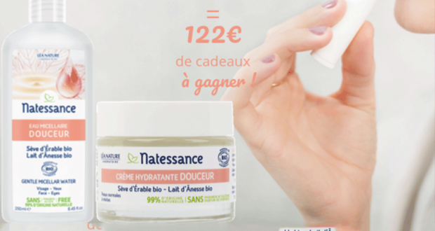 5 lots de 2 produits cosmétiques Natessance offerts