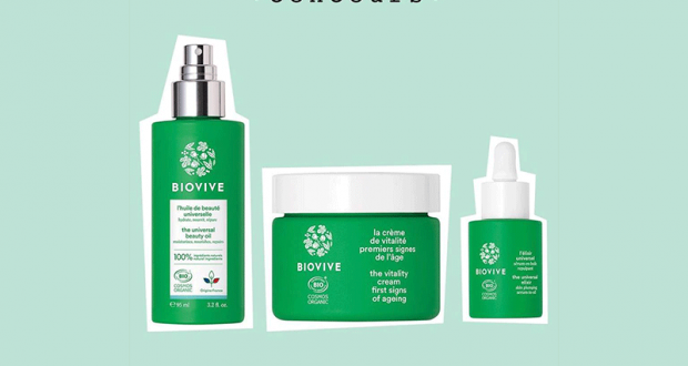5 lots de 3 produits cosmétiques Biovive offerts