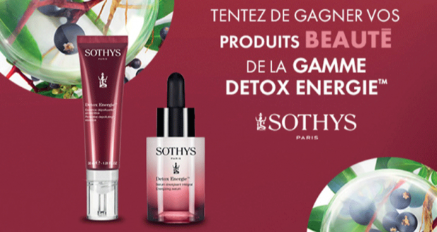 50 produits de beauté Detox Energie Sothys offerts