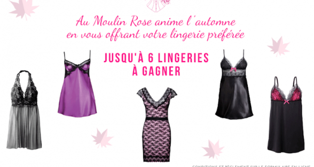 6 lingeries offertes