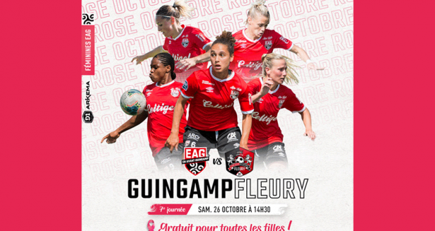 Billet gratuit pour le match Division 1 féminine EA Guingamp Fleury