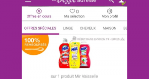 Produit Mir vaisselle 100% remboursé