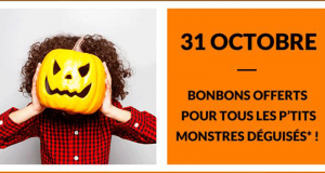 Sachets de bonbons offerts pour enfants déguisés