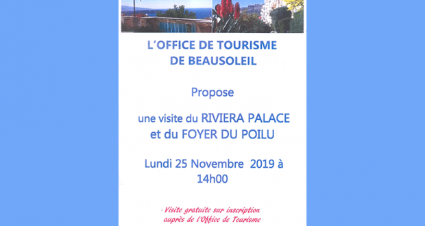 Visite guidée gratuite des Coulisses du Riviera Palace & du Foyer du Poilu