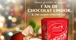 1 an de chocolat Lindor de Lindt + 100 cornets Lindor à gagner