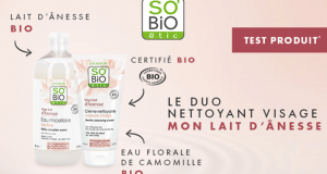 100 Duo Nettoyant Visage Mon lait d’Ânesse SO’BiO étic à tester