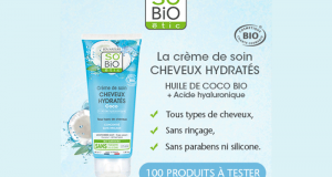 100 crèmes de soin Cheveux Hydratés Coco SO'BiO étic à tester