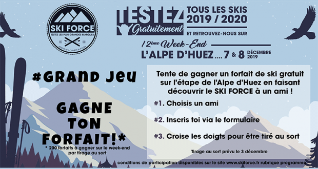 200 forfaits de ski pour l'Alpe d'Huez offerts