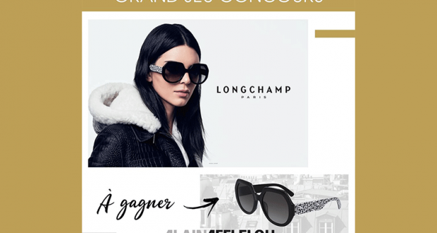 5 paires de lunettes de soleil Longchamp offertes