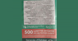 500 paires de lunettes offertes