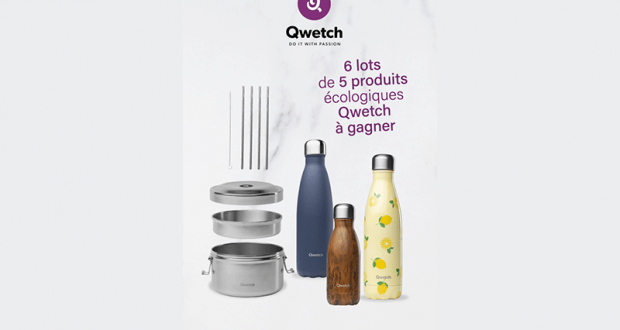 6 coffrets de 5 produits de beauté écologiques Qwetch offerts
