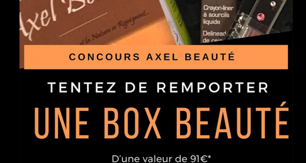 Box beauté remplie de produits cosmétiques offerte