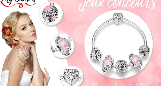 Bracelet en argent offert avec 5 charms