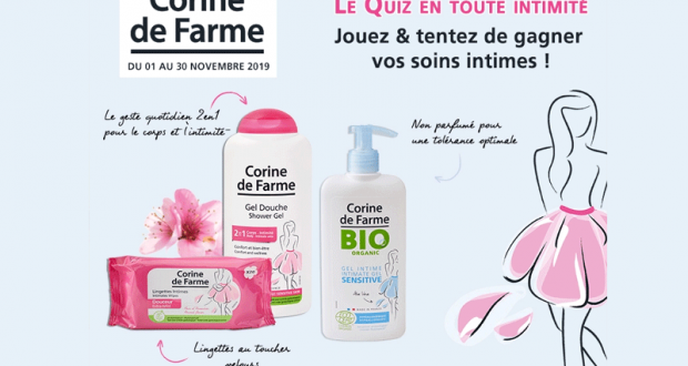 Des soins intimes Corine de Farme offerts