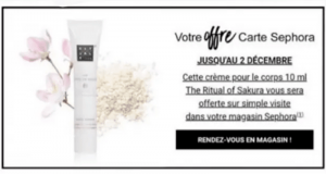 Miniature de la crème The Ritual of Sakura offerte chez Sephora