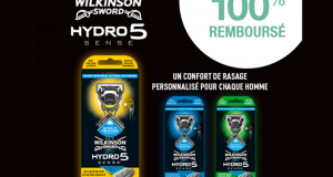 Rasoir Wilkinson Hydro 5 Sense 100% Remboursé