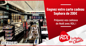 Une carte cadeau Sephora de 200 euros offerte