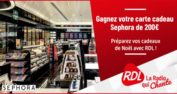 Une carte cadeau Sephora de 200 euros offerte