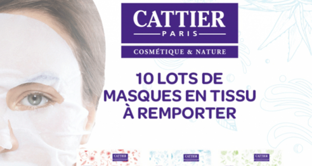 10 lots de 3 masques de beauté en tissu offerts