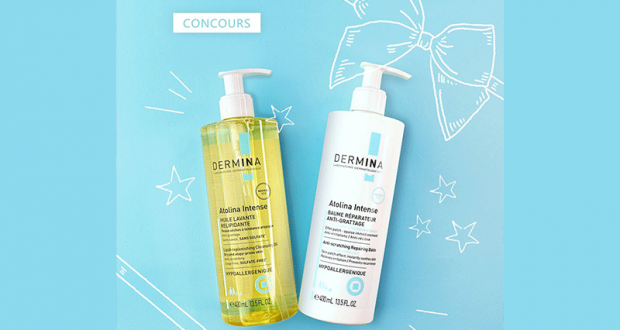 3 lots de 2 produits de soins Dermina offerts